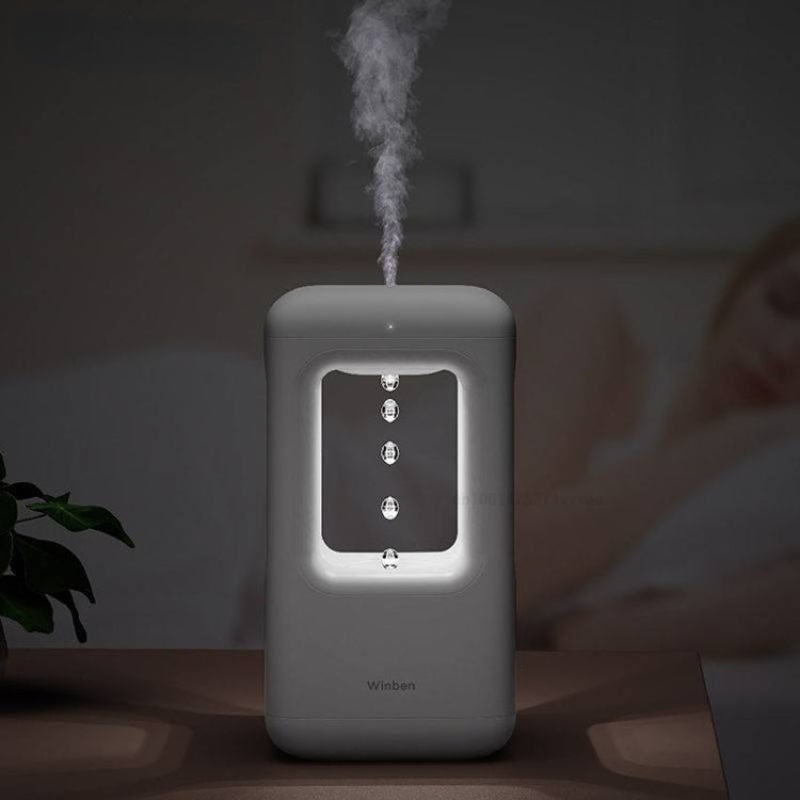 Anti-Gravity Water Droplet Backflow Humidifier Atmosphere Lamp Atomizer(White)