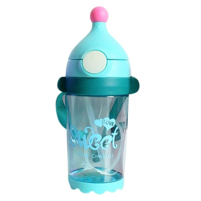 Baby Rope Learning Cup Resistant To Fall Leak-Proof With Straw