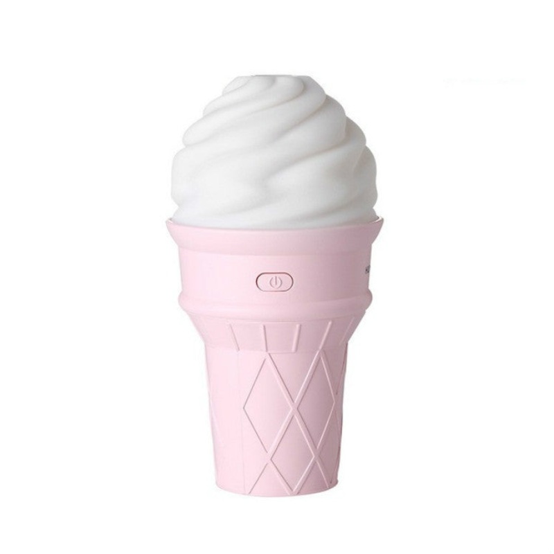 Ice Cream USB Humidifier Air Purifier With Colorful Led Light Ultrasonic Cool Mist Maker