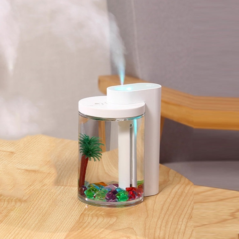 LA-0610 Desktop Mini Micro Landscape Humidifier Household Large Fog Volume Mute Atomizer(Green)