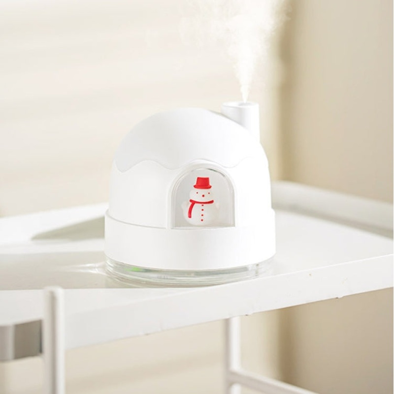 ZAY-H006 Plug-in Snowman Humidifier Night Light USB Mute Cute Desktop Air Mini Atomizer Air Humidifier