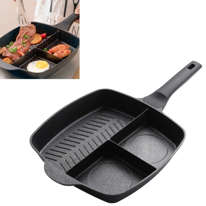3 In 1 Multifunctional Steak Frying Pan Breakfast Pan Non-Stick Pan