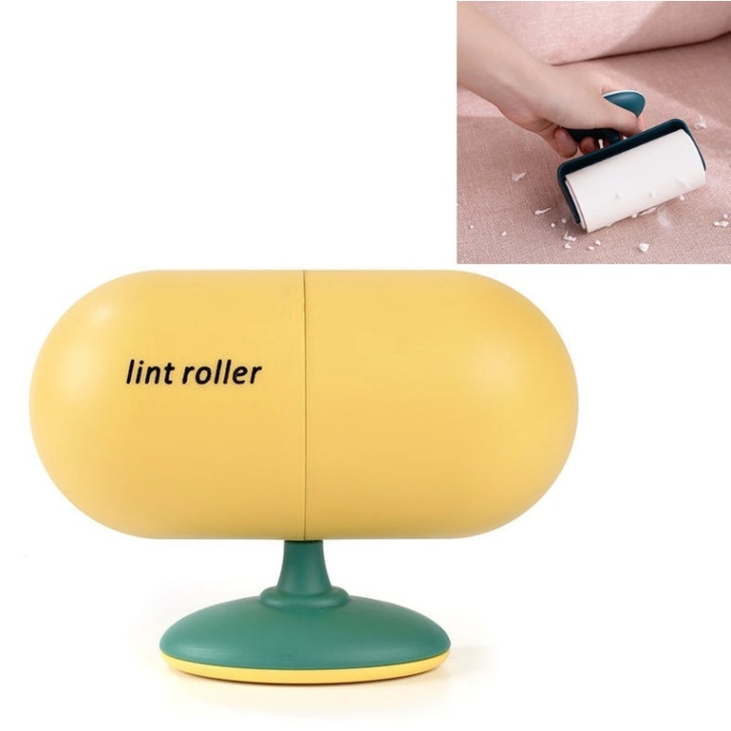 Capsule Tearable Cleaning Hair Removal Device Home Office Portable Hair Sticking Device, Specification: Sticking Device + 10 Roller(Orange)