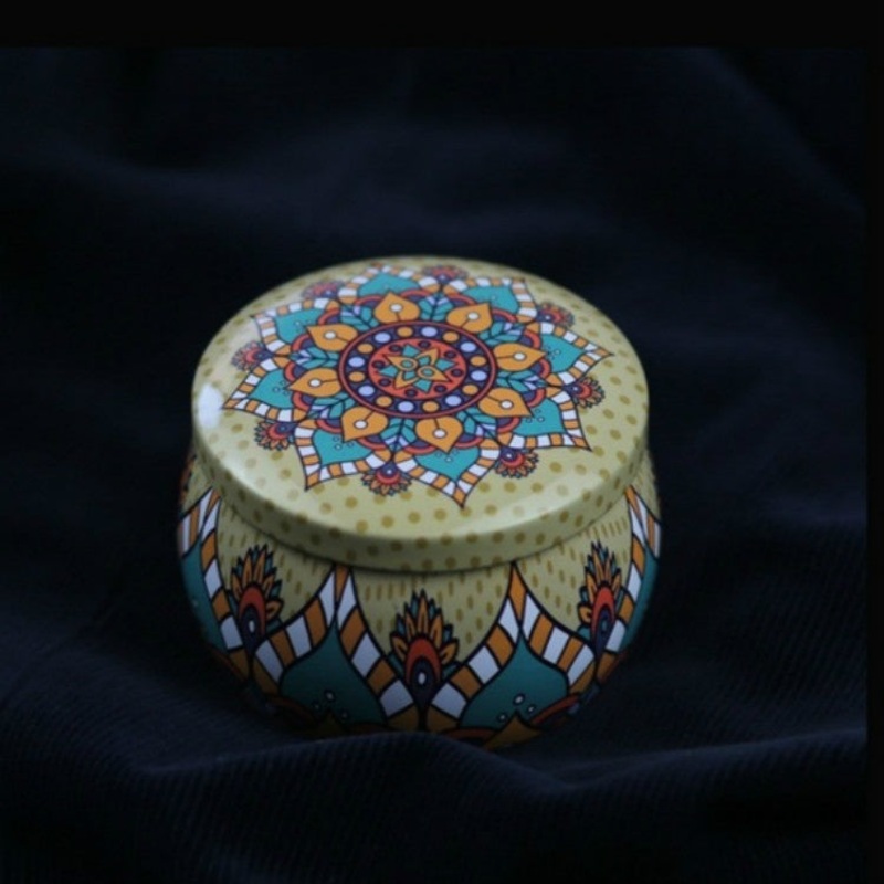Mini Gift Jewelry Tin Box Cookie Candy Tea Storage Round Drum Tinplate Box Drawer Organizer