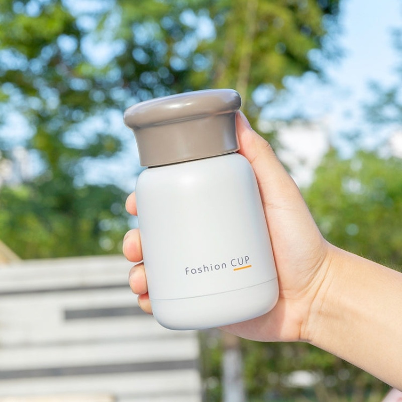 Stainless Steel Fashion Thermos Cup With Tea Drain Outdoor Portable Water Cup