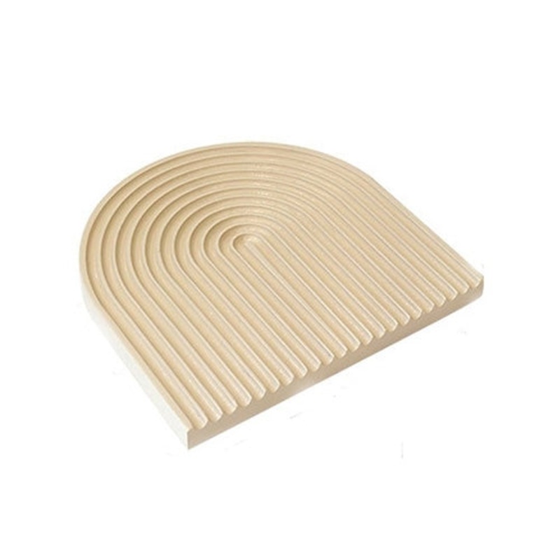 Water Ripple Cutting Board Afternoon Tea Snack Plate Photo Props Medium (Beige)