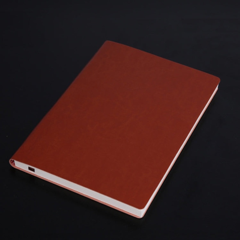 3 PCS Notebook Student Notepad Diary Book Business Record Book PU Notebook, Cover color: A5 Plain Charred Tea Brown