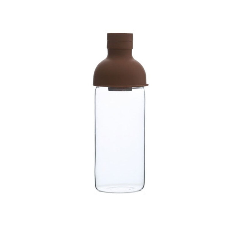 Glass Cup With Lid + Tea Strainer Sports Portable Juice Coffee Cup, Specification Tea Cup (Brown)