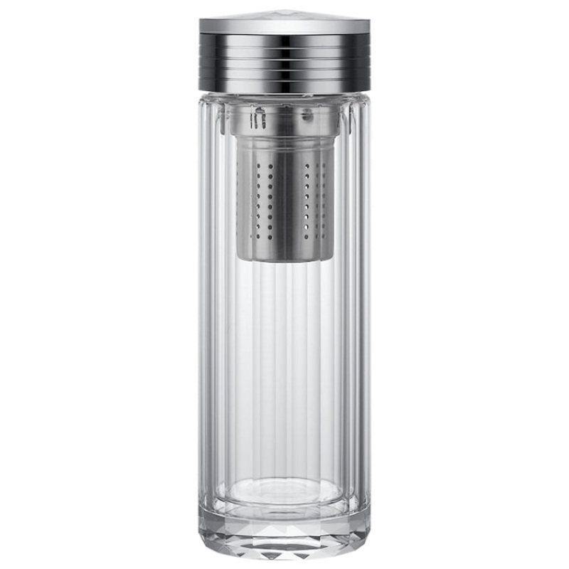 H10008 Double-Layer Glass Cup With Transparent Crystal Heat Insulation Tea Cup, Capacity: 330ml