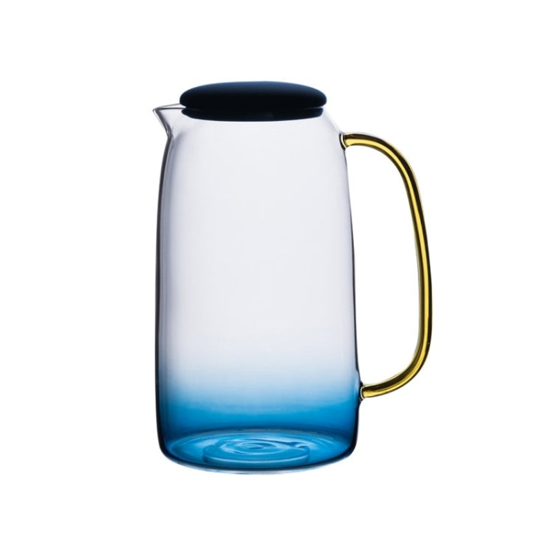JYD0826 Household Cold Kettle Large-Capacity Heat-Resistant Heat-Resistant Teapot with Blue Silicone Lid