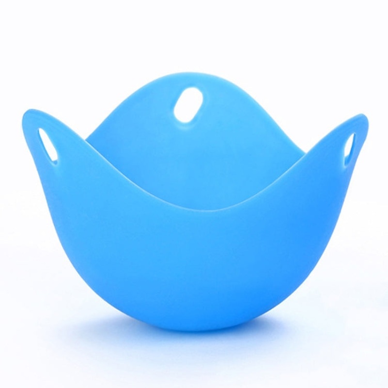 Silicone Egg Cooker Egg Bracket Kitchen Tools Pancake Cookware Bakeware Steam Eggs Plate Tray Blue