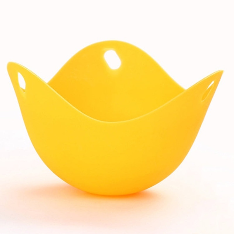 Silicone Egg Cooker Egg Bracket Kitchen Tools Pancake Cookware Bakeware Steam Eggs Plate Tray Yellow