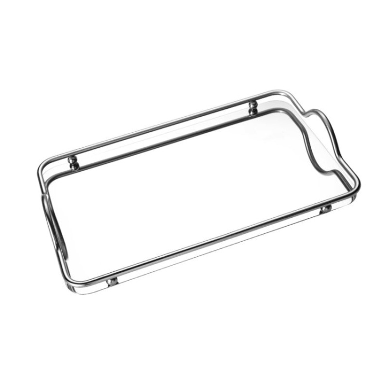 Stainless Steel Binaural Tray Restaurant Tea Set Storage Tray
