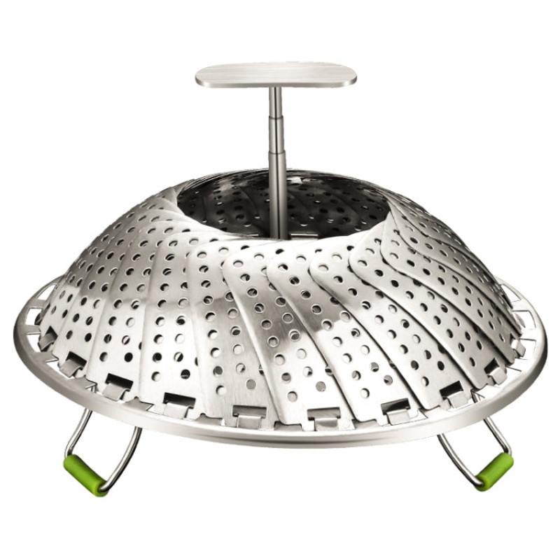 Thickened And Retractable Stainless Steel Round Steamer, Specification: Upgrade Large (11 Inch)