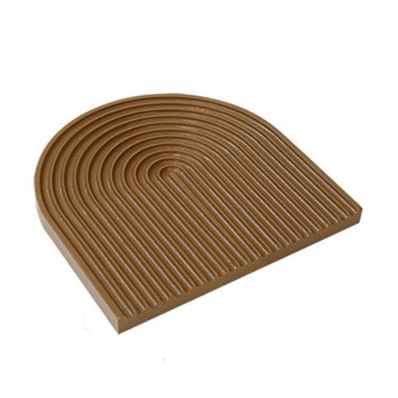 Water Ripple Cutting Board Afternoon Tea Snack Plate Photo Props Medium  (Warm Brown)