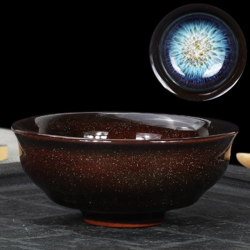 Kiln Transmutation Kongfu Bowl Ceramic Tea Cup, 02, Capacity: 75ml, Size: Large, 8.1×3.3cm