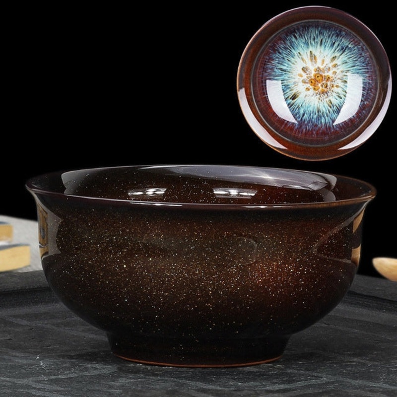 Kiln Transmutation Kongfu Bowl Ceramic Tea Cup, 04, Capacity: 140ml, Size: Large, 8.4×4.4cm