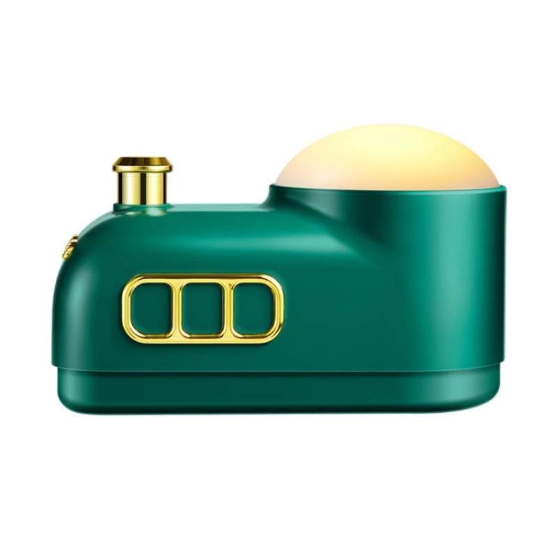 Retro Steam Train Air Humidifier USB Night Light Atmosphere Decor Lamp, Color: Green-Basic Model