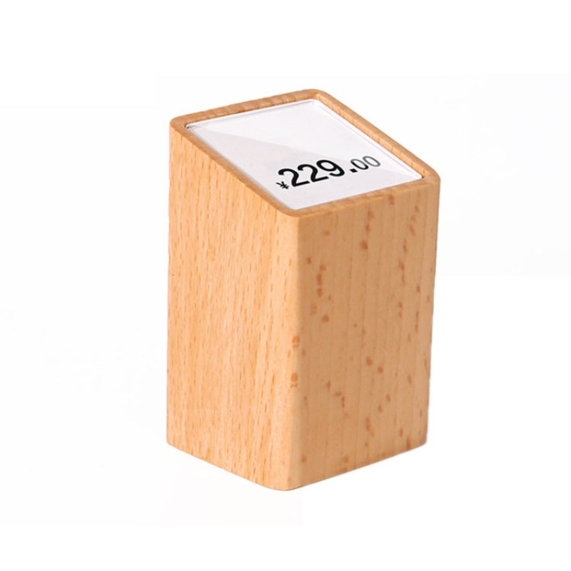 Commodity Price Display Board Tea Set Wine Label Stand, Specification: Beech (Large)