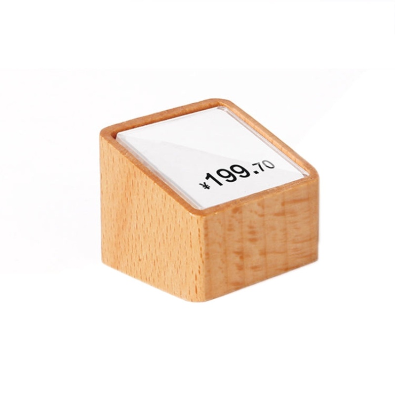 Commodity Price Display Board Tea Set Wine Label Stand, Specification: Beech (Small)