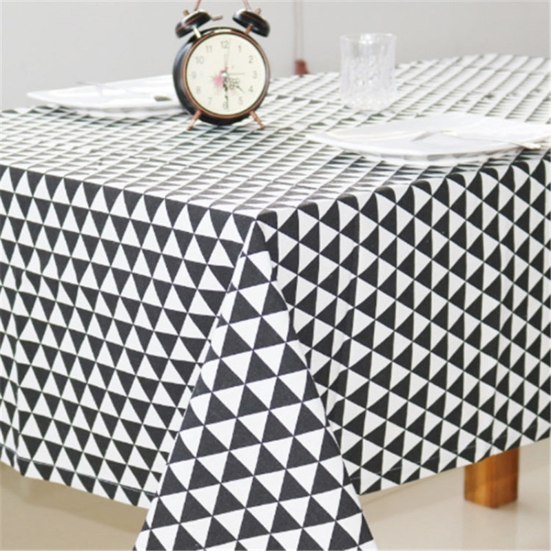 Cotton Linen Tablecloth Dust-proof Rectangular Dining Table Cloth Tea Tablet TV Mat, Size:110x110cm