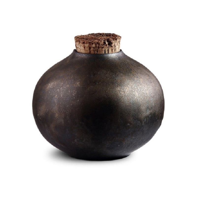 Gilt Ceramic Tea Pot Household Sealed Storage Tank