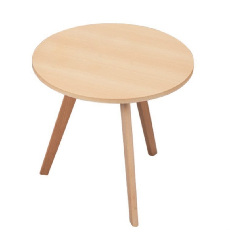 Small Apartment Small furniture Creative Leisure Solid Wood Balcony Coffee Tea Round Table, Size:Diameter: 50cm Height: 40cm