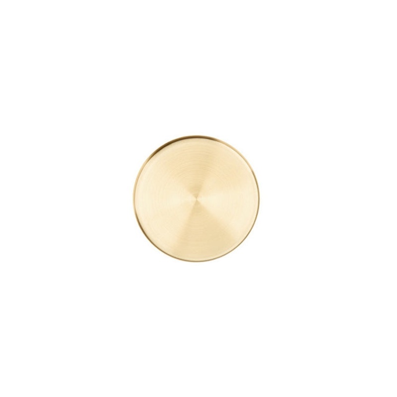 Gold Stainless Steel Round Tray Cosmetic Storage Box Dessert Tea Tray, Size:S Diameter 12.5cm