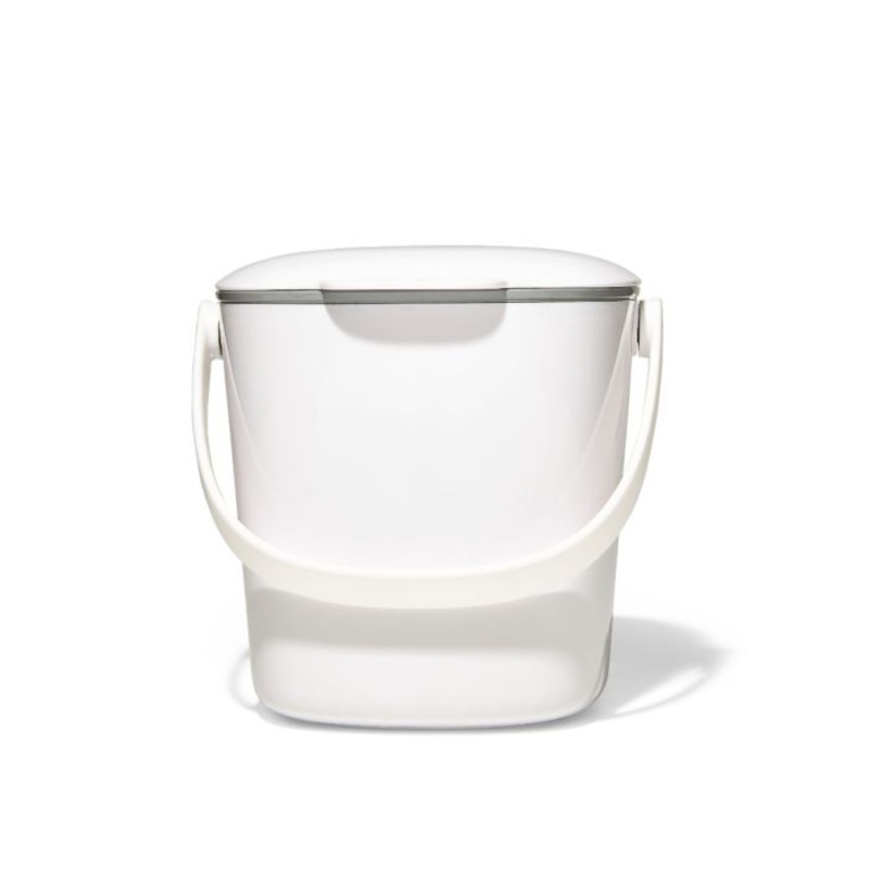 OXO Easy-Clean Compost Bin, 0.75 gal, White