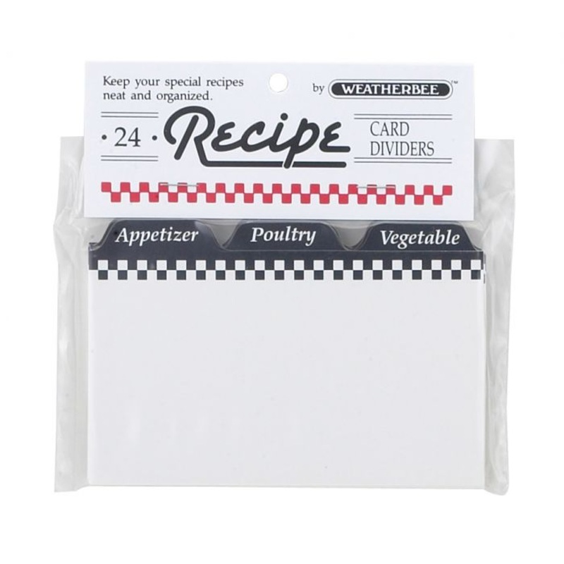 Recipe Card Dividers, 3×5, Pack of 24