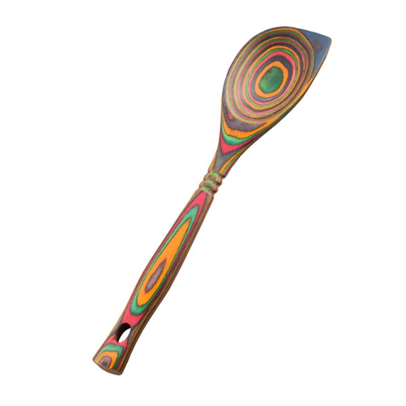 Island Bamboo 12 Pakka Corner Spoon, Multiple Colors