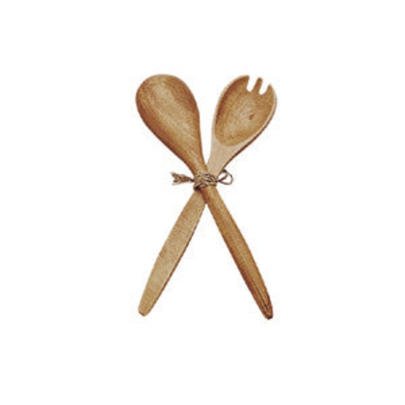 Acacia Wood 12 Fork & Spoon Serving Set