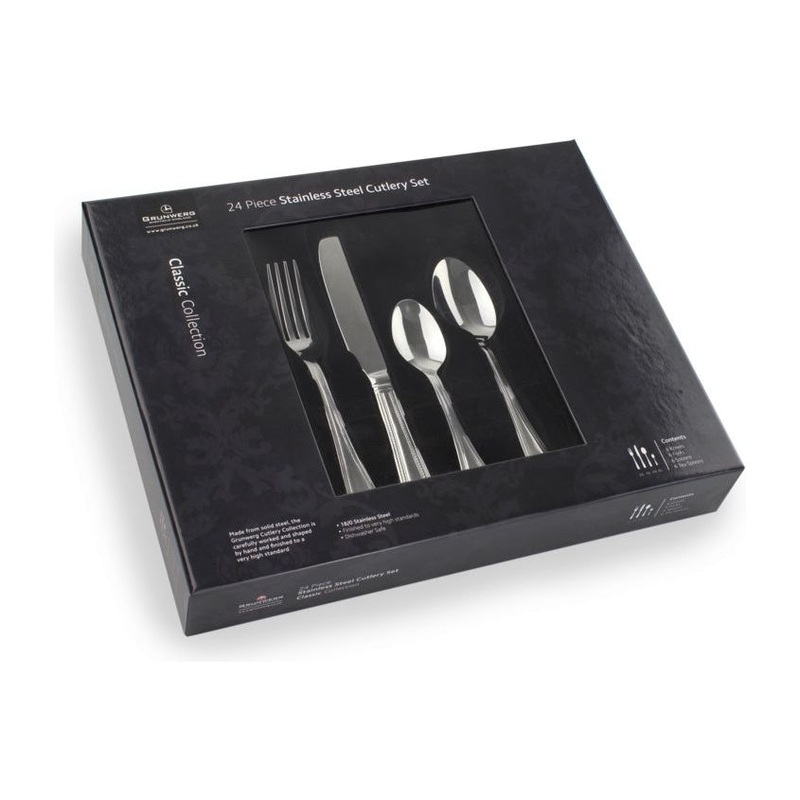 Grunwerg 24 Piece Cutlery Set|Bead|Harley|Kings