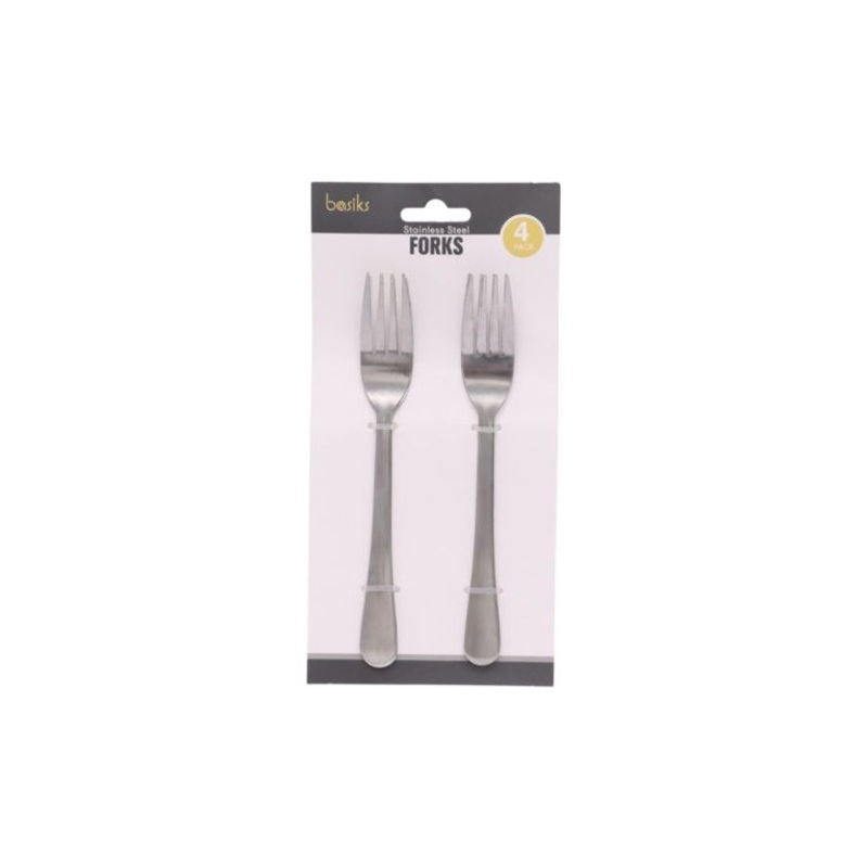 Basiks Stainless Steel Forks|Pack 4