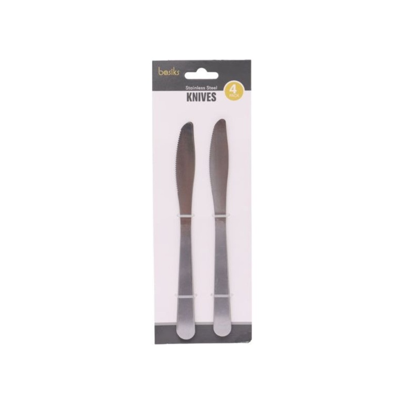 Basiks Stainless Steel Knives|Pack 4