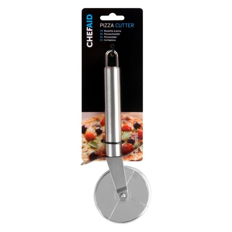 Chef Aid Pizza Cutter|Stainless Steel|White