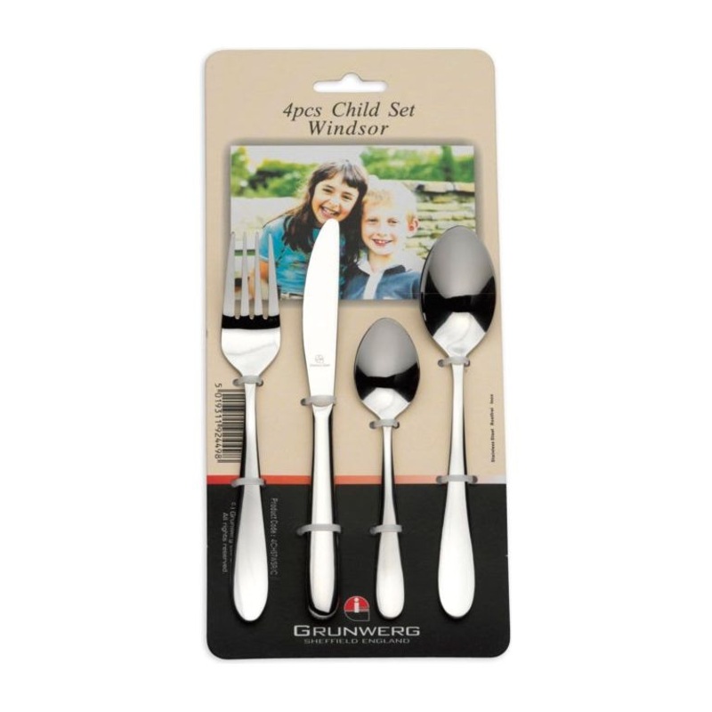 Windsor Children’s Cutlery Set  4-Piece Stainless Steel
