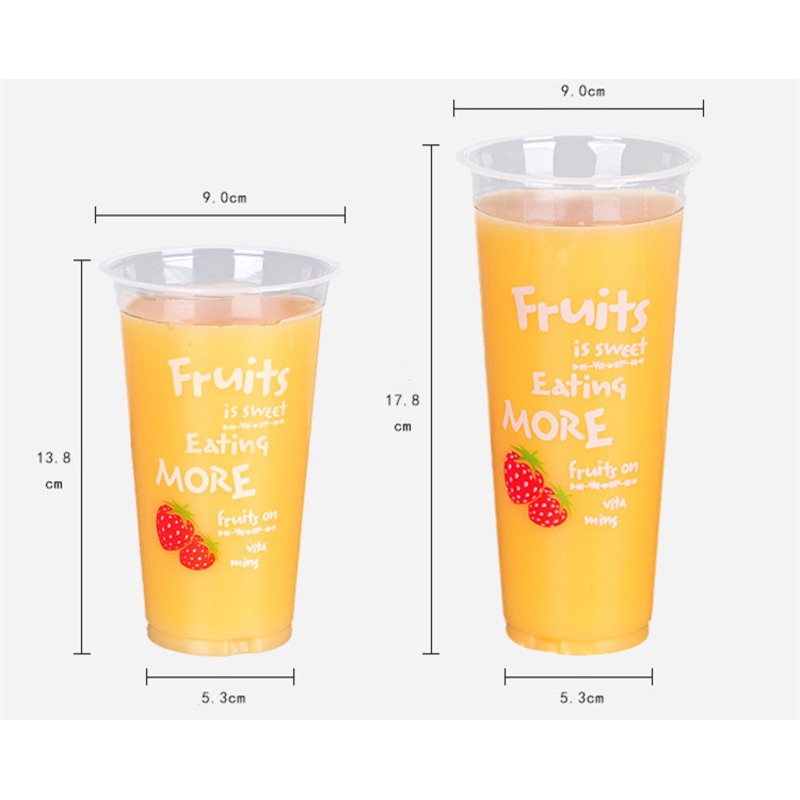 500/700500ml Disposable Cup Party Favors Plastic Cups Milk Tea Fruit Orange Juice Packaging Cup with Lid – 500ml Disposable Cup and Disposable Cup Party Favors Plastic Cups price