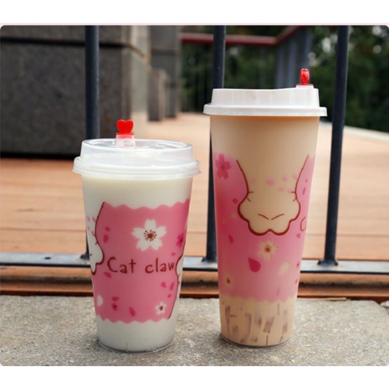 500/700ml Disposable Plastic PP Cup Injection Cup for Juice with Lid Plug – Plastic Cup and Injection Plastic Cup price