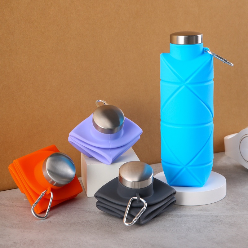 BPA Free Silicone Collapsible Reusable Water Bottle with Leakproof Lid – Silicone Portable Drinking Cup and Leak Proof Water Bottle price