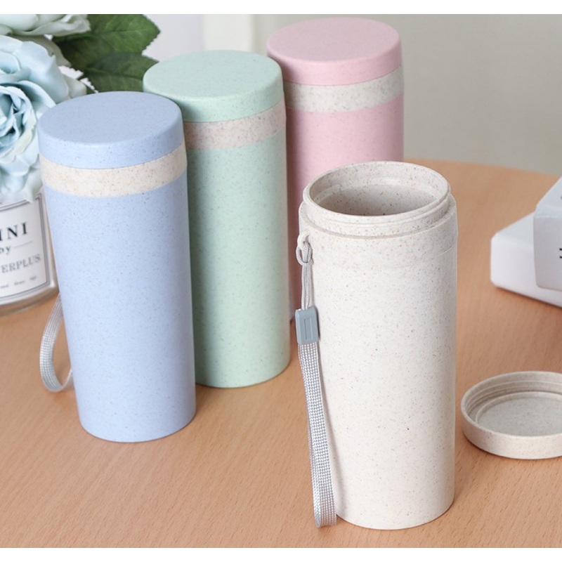 Eco Friendly Wheat Straw Fiber Tumblers Coffee Cups Water Bottle – Eco Friendly Bottle and Wheat Straw Fiber Tumblers price
