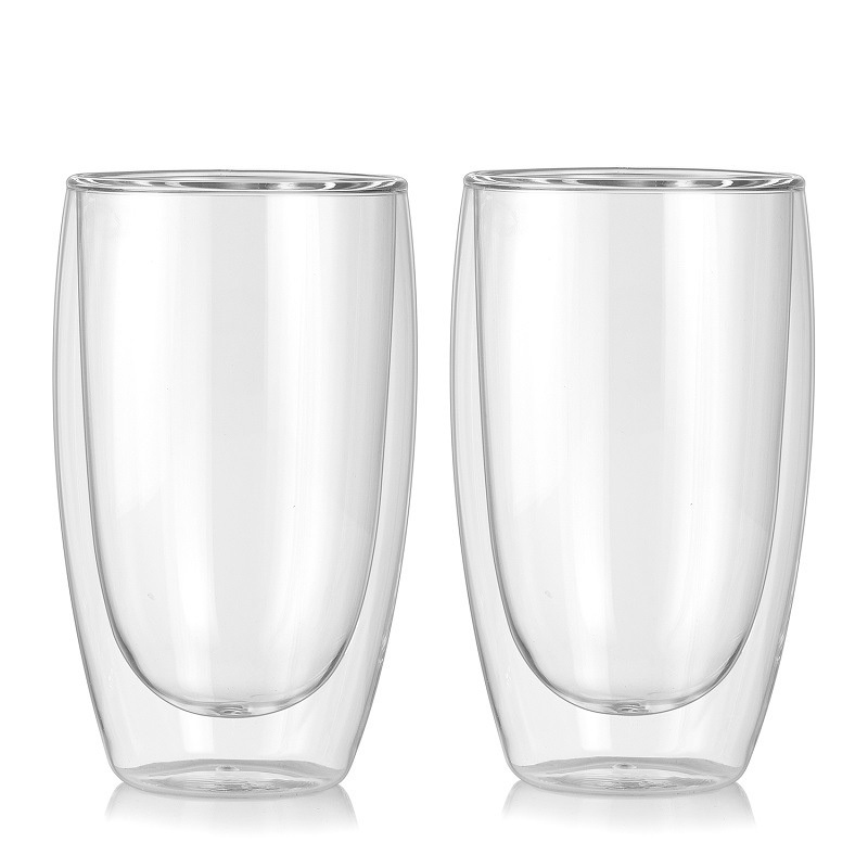 250ml 350ml Egg Shaped Glass Coffee Mug Double Wall Water Drinking Glass Cups – Glass Coffee Mug and Water Drinking Glass Cups price