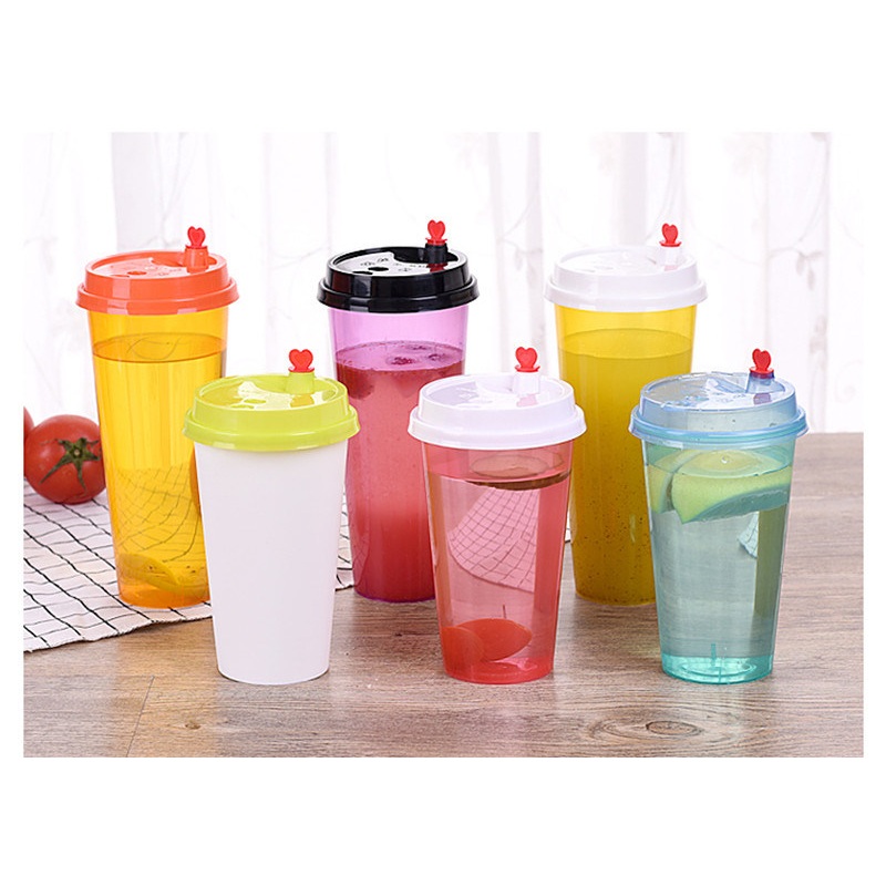 50PCS High Quality Disposable Plastic Cup 500ml Ice Coffee Milk Tea Fruit Juice Beverage Cups Thick Cold Hot Drink Cup with Lid – Disposable Plastic Cup and Drinking Cup price