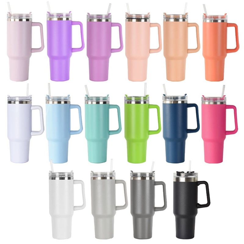 Customize 40oz Adventure Tumbler Double Wall Stainless Steel Vacuum Insulated Travel Mug with Handle – Tracel Mug and Tumbler with Handle and Straw price
