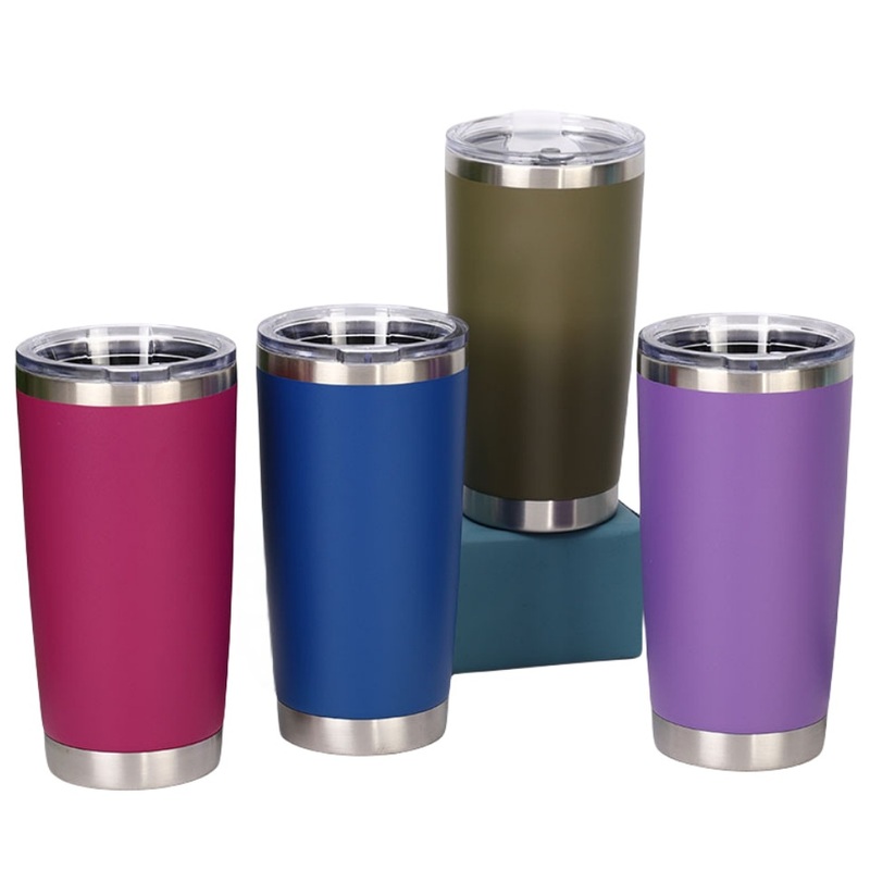 Daily Use 20oz Stainless Steel 304 Vacuum Tumbler Powder Coated Double Wall Insulated Car Coffee Mugs – Car Coffee Mugs and Vacuum Tumbler price