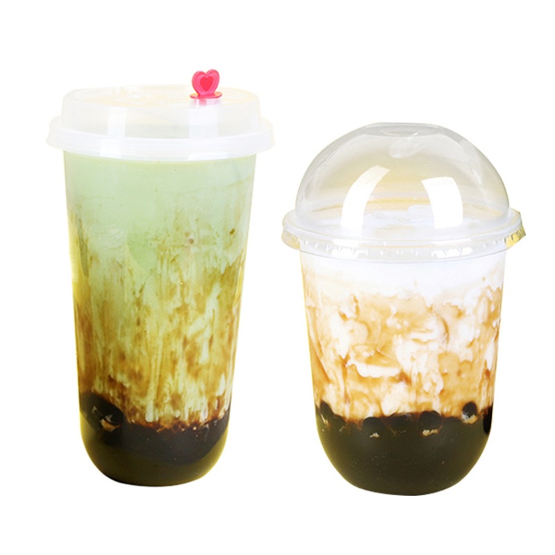 Disposable Transparent Custom Plastic Clear Boba Tea Cup with Lids – Boba Cup Disposable and Plastic Cup price