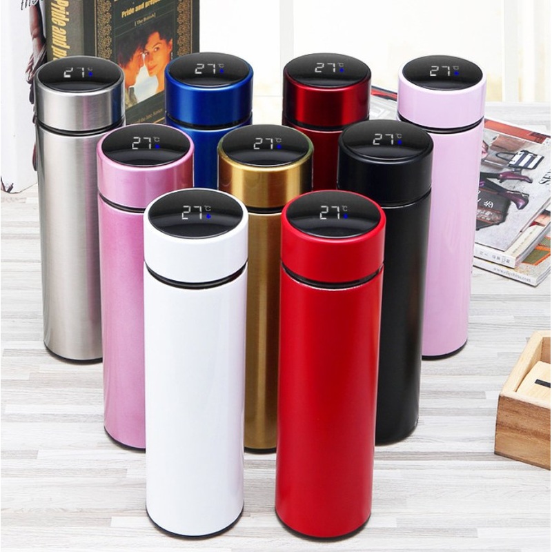 Double Wall Stainless Steel LED Digital Temperature Display Vacuum Flask Water Bottle – LED Insulated Flask and Water Bottle with Tea Strainer price