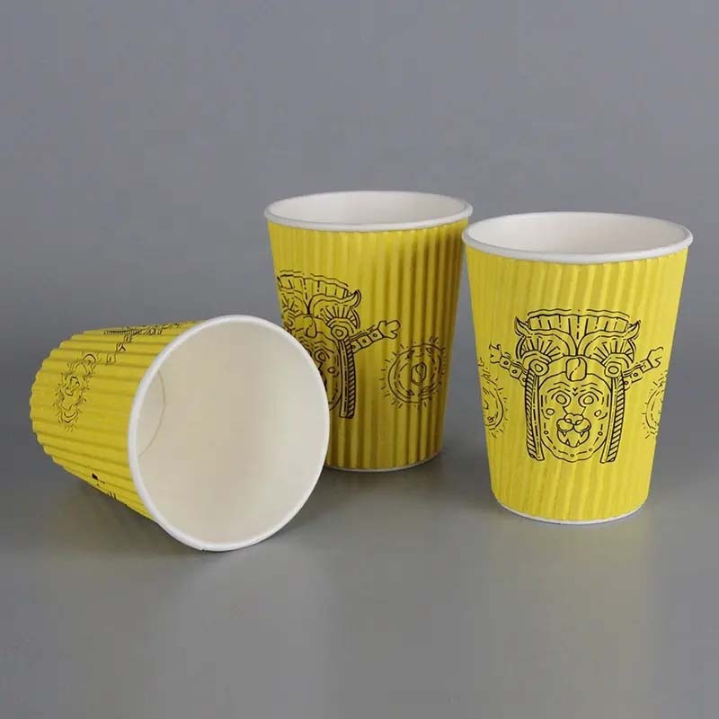 Good Compression Resistance Heat-Insulating Hot Coffee Corrugated Paper Cup – Paper Cups and Coffee Paper Cup price