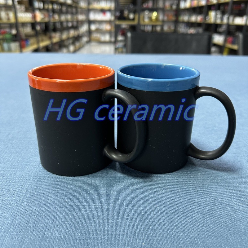 Promotion Gift Mug Inner Color Chalk Mug – 13oz Ceramic Mug and Matt Ceramic Mug price