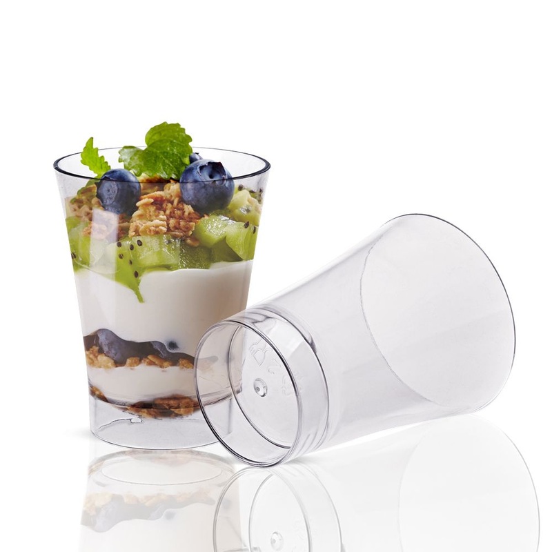 Round Cups Tasting Dessert Cups Clear Small Juice Plastic Cups Customize Logo – Dessert Cups and 2.5oz Small Soup Cups price